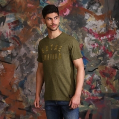 Genuine Apparel ROYAL ENFIELD Head Turner T-Shirt - Olive Melange | re_RLATSS231615 | euronetbike-net