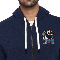 Genuine Apparel ROYAL ENFIELD Riders Hooded Sweatshirt - Navy Emerald | re_RLASSA210120 | euronetbike-net