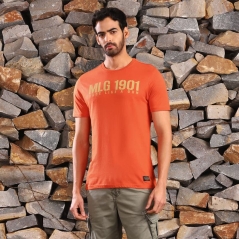 Genuine Apparel ROYAL ENFIELD Royal Enfield Mlg Iconic T-Shirts - Rust | re_RLATSS231774 | euronetbike-net