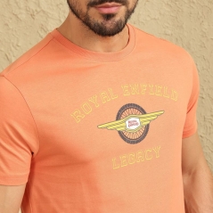 Genuine Apparel ROYAL ENFIELD Enfield Heritage Crewneck - Peach | re_RLATSA230526 | euronetbike-net