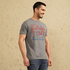 Genuine Apparel ROYAL ENFIELD Vintage Flea T-Shirt - Grey | re_RLATSA230543 | euronetbike-net