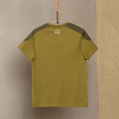 Genuine Apparel ROYAL ENFIELD Striped Adventurer T-Shirt - Olive | re_RLATSA230574 | euronetbike-net