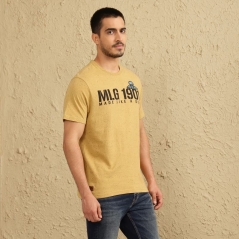 Genuine Apparel ROYAL ENFIELD Military Pride T-Shirt - Musturd Nep | re_RLATSS222302 | euronetbike-net