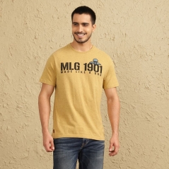Genuine Apparel ROYAL ENFIELD Military Pride T-Shirt - Musturd Nep | re_RLATSS222302 | euronetbike-net