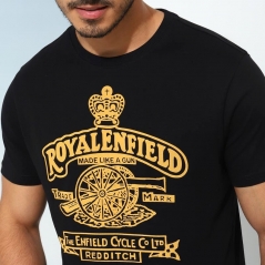 Genuine Apparel ROYAL ENFIELD Mlg Retro T-Shirt - Black | re_RLATSA211592 | euronetbike-net