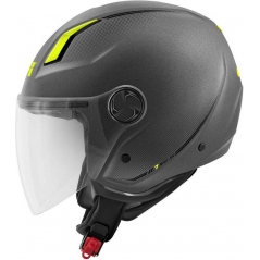 GIVI Parts Givi Jet helmet 11.7 SOLID COLOR Matte Titanium/Yellow, Size 55/S | H117BG76855 | givi_H117BG76855 | euronetbike-net