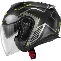 GIVI Parts Givi Jet helmet X.25 TRACE Matte Black/Titanium/Yellow, Size 61/XL | HX25FTCBY61 | givi_HX25FTCBY61 | euronetbike-net