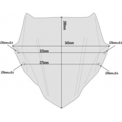 GIVI Parts Givi Screen for BMW G 310 R, color smoke, dim. HxW 28x36,5 cm, fitting kit included | A5125 | givi_A5125 | euronetbike-net