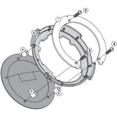 GIVI Parts Givi Tanklock BF04 Fuel Tank Bag Flange, for Kawasaki | BF04 | givi_BF04 | euronetbike-net