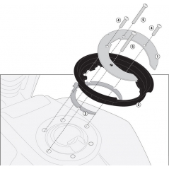 GIVI Parts Givi Tanklock BF53 Fuel Tank Bag Flange, for Husqvarna Svartpilen / Vitpilen 701 | BF53 | givi_BF53 | euronetbike-net