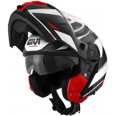 GIVI Parts Givi Flip-up helmet X.21 EVO NUMBER Black|White/Red, Size 58/M | HX21RNBBR58 | givi_HX21RNBBR58 | euronetbike-net