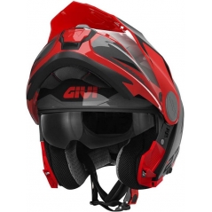 GIVI Parts Givi Flip-up helmet X.27 TOURER GRAPHIC Black/Red, Size 60/L | HX27RTRBR60 | givi_HX27RTRBR60 | euronetbike-net