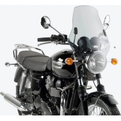 GIVI Parts Givi Univeral Windscreen A660, 2 fixing brackets included, color Light Smoke, dim. HxW 42,5 x 42 cm | A660 | givi_A660 | euronetbike-net