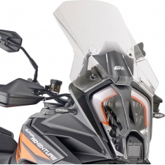 GIVI Parts GIVI Windshield transparent, 445 mm high, 470 mm wide for various KTM models, without ABE | D7713ST | givi_D7713ST | euronetbike-net