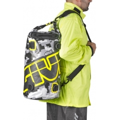 GIVI Parts Givi Waterproof Saddle / Rear Rack Bag Easy-T EA114CM, 30 liters, HxLxW 27x50x27cm, color Camouflage Grey / Yellow | EA114CM | givi_EA114CM | euronetbike-net