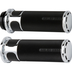 Arlen Ness ARLEN NESS GRIPS SLOT TRACK FUSION THROTTLE BY CABLE CHROME | 07-300 | aness_07-300 | euronetbike-net