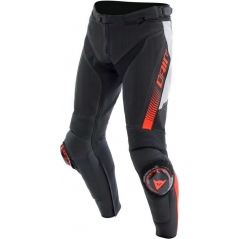 Dainese wear Dainese SUPER SPEED PERF. LEATHER PANTS, BLACK/WHITE/RED-FLUO | 2015500007-N32 | dai_2015500007-N32_64 | euronetbike-net