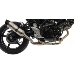 Leovince Leovince LV ONE EVO SLIP-ON, STAINLESS STEEL, CARBON FIBER End Cap Ece-Approved for SUZUKI SV 650/ABS (2016-2019) | 14152E | leo_14152E | euronetbike-net
