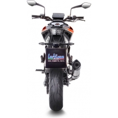 Leovince Leovince LV ONE EVO SLIP-ON, STAINLESS STEEL, CARBON FIBER End Cap Ece-Approved for KTM DUKE 125 (2017-2019) | 14185E | leo_14185E | euronetbike-net