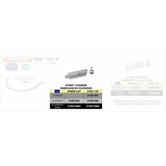 Arrow ARROW HONDA CBR 125 R '04 ALUMINIUM BLACK THUNDER SILENCER | 51501AON | arr_51501AON | euronetbike-net