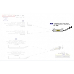 Arrow ARROW APRILIA RS4125'17 HOMOL.THUNDER ALUM. SILENCER LOW VERSION FOR 51013MI/KZ LINK PIPE AND ORIGINAL COLLECTORS | 51515AO | arr_51515AO | euronetbike-net