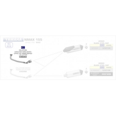 Arrow ARROW YAMAHA N-MAX 155'17 HOMOLOGATED STAINLESS STEEL COLLECTOR WITH CATALYST FOR ARROW SILENCERS | 53068KZ | arr_53068KZ | euronetbike-net
