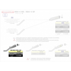 Arrow ARROW APRILIA RSV4 RF '17/18 NICHROM PRO-RACE SILENCER WITH WELDED LINK PIPE FOR ORIGINAL COLLECTORS | 71214PRI | arr_71214PRI | euronetbike-net