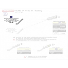 Arrow ARROW APRILIA TUONO V4 1100 RR '17 HOMOLOGATED STAINLESS STEEL LINK PIPE FOR ARROW SILENCERS AND ORIGINAL COLLECTORS | 71674KZ | arr_71674KZ | euronetbike-net