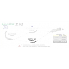 Arrow ARROW BENELLI TRK 502 '17/18 STAINLESS STEEL LINK PIPE FOR ARROW SILENCERS FOR ORIGINAL AND ARROW COLLECTORS | 71689MI | arr_71689MI | euronetbike-net