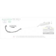 Arrow ARROW BENELLI TRK 502X '18 STAINLESS STEEL 2:1 COLLECTORS WITHOUT CATALYST FOR ORIGINAL AND ARROW SILENCERS | 71700MI | arr_71700MI | euronetbike-net