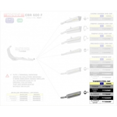 Arrow ARROW HONDA HORNET 600 '07-10 ALUMINIUM HOMOLOGATED EXHAUST FOR STOCK AND ARROW COLLECTORS | 71722AO | arr_71722AO | euronetbike-net