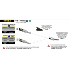 Arrow ARROW HONDA CB 1000 R '08 HOMOLOGATED ALUMINIUM DARK RACE-TECH SILENCER + LINK PIPE WITH CARBON END CAP | 71732AKN | arr_71732AKN | euronetbike-net
