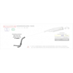 Arrow Arrow Aprilia Dorsoduro 900 '17/19 Racing 2:1 Stainless Steel Grouping For Original Or Arrow Exh. And Collector | 71724MI | arr_71724MI | euronetbike-net