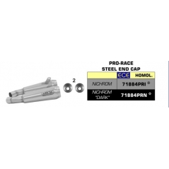 Arrow ARROW DUCATI SCRAMBLER 110 '18 HOMOLOGATED NICHROM DARK RH+LH PRO RACE SILENCERS WITH WELDED LINK PIPE FOR ORIGINAL COLL. | 71884PRN | arr_71884PRN | euronetbike-net