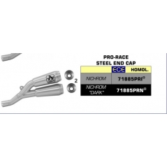Arrow ARROW HONDA CB1000 R '18 HOMOLOGATED NICHROM DARK UPPER+LOWER PRO-RACE SILENCERS WITH WELDED LINK PIPE | 71885PRN | arr_71885PRN | euronetbike-net