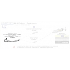 Arrow ARROW HUSQVARNA 701 ENDURO SUPERMOTO '17 STAINLESS STEEL COLLECTORS FOR ORIGINAL AND ARROW SILENCERS | 72144PD | arr_72144PD | euronetbike-net