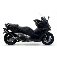 Arrow ARROW KYMCO AK 550 '17 HOMOLOGATED ALUMINIUM DARK URBAN SILENCER WITH STAINLESS STEEL END CAP FOR ARROW LINK PIPES | 73513ANN | arr_73513ANN | euronetbike-net