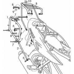 Fehling carriers & handlebars Fehling Side Case Holder for Givi/Kappa (Monokey) Cases, black | 6985 ST | feh_6985_ST | euronetbike-net
