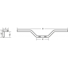 Fehling carriers & handlebars Fehling Handlebar, flat and wide | 7068 LN 42 | feh_7068 | euronetbike-net