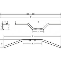 Fehling carriers & handlebars Fehling Drag bar, 970 wide | 7263 LD 9 | feh_7263 | euronetbike-net