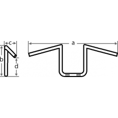 Fehling carriers & handlebars Fehling Z-Handlebar, high, below round, black | 7694 L RZ 2 | feh_7694 | euronetbike-net