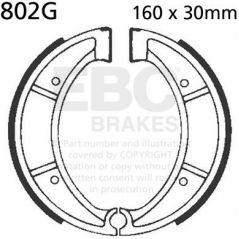 EBC brakes EBC-Brakes Motorcycle Grooved Replacement Brake Shoes to fit Rear Left | ebc_802G | euronetbike-net