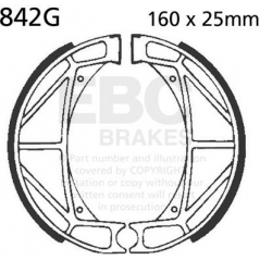 EBC brakes EBC-Brakes Motorcycle Grooved Replacement Brake Shoes to fit Rear Left | ebc_842G | euronetbike-net