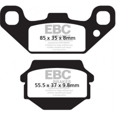 EBC brakes EBC-Brakes R Series Heavy Duty Sintered Brake Pads to fit Front Left | ebc_FA128R | euronetbike-net