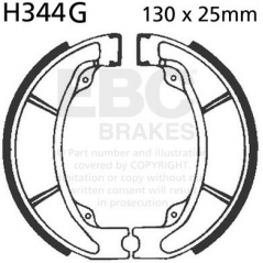 EBC brakes EBC-Brakes Motorcycle Grooved Replacement Brake Shoes to fit Rear Left | ebc_H344G | euronetbike-net