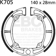 EBC brakes EBC-Brakes Plain Motorcycle Replacement Brake Shoes to fit Front Left | ebc_K705 | euronetbike-net