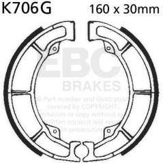 EBC brakes EBC-Brakes Motorcycle Grooved Replacement Brake Shoes to fit Rear Left | ebc_K706G | euronetbike-net
