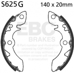 EBC brakes EBC-Brakes Motorcycle Grooved Replacement Brake Shoes to fit Front Left | ebc_S625G | euronetbike-net