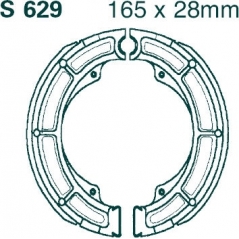 EBC brakes EBC-Brakes Motorcycle Grooved Replacement Brake Shoes to fit Rear Left | ebc_S629G | euronetbike-net
