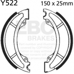 EBC brakes EBC-Brakes Plain Motorcycle Replacement Brake Shoes to fit Front Left | ebc_Y522 | euronetbike-net